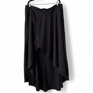 NWOT Halara Plus Size 3x Black Hi-Low Midi Skirt with Shorts